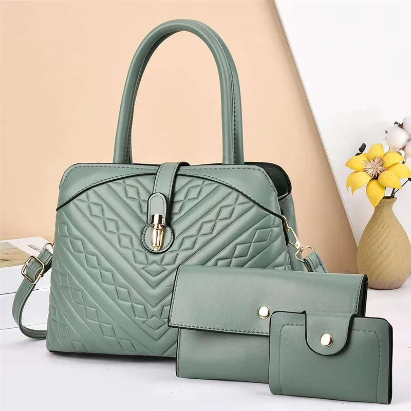 2024 New Texture Pattern High Capacity Fashion Trend Messenger Bags Luxury Women's Bags Womens Handbags Tote Bag Handbag Set