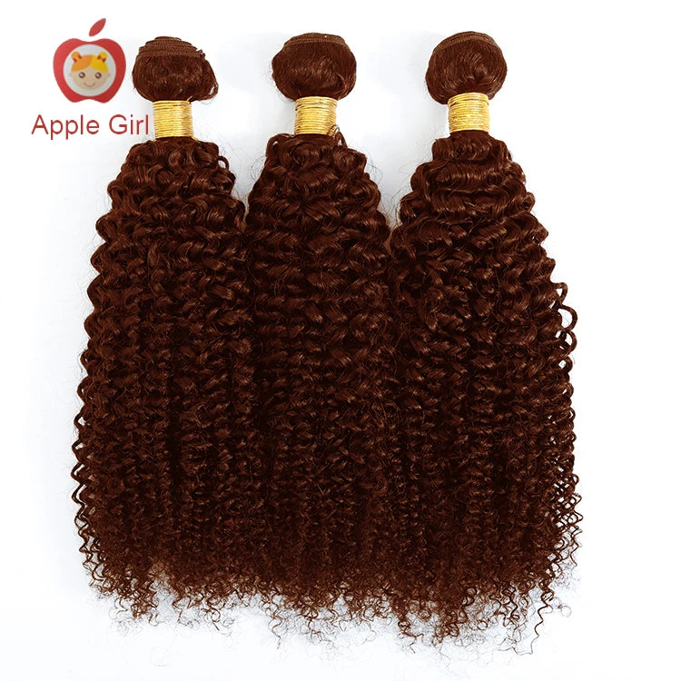Wholesale Dropshipping 10A Unprocessed Raw Indian Kinky Curly Remy Virgin Hair Light Brown Human Hair Weave Bundles