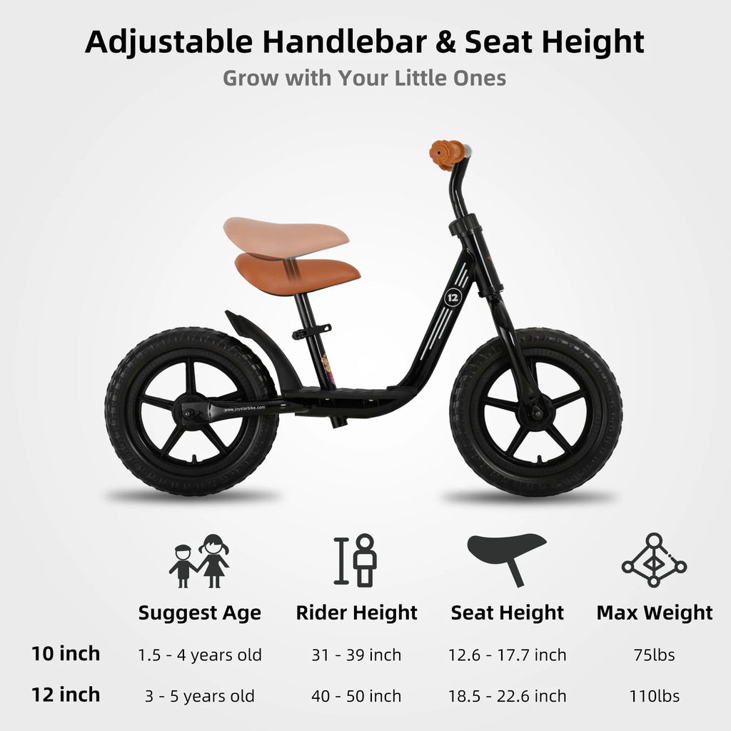JOYKIE JOTSTAR 10-Inch EVA Foam Tires Adjustable Saddle Best-Seller Made in China H Balance Bike