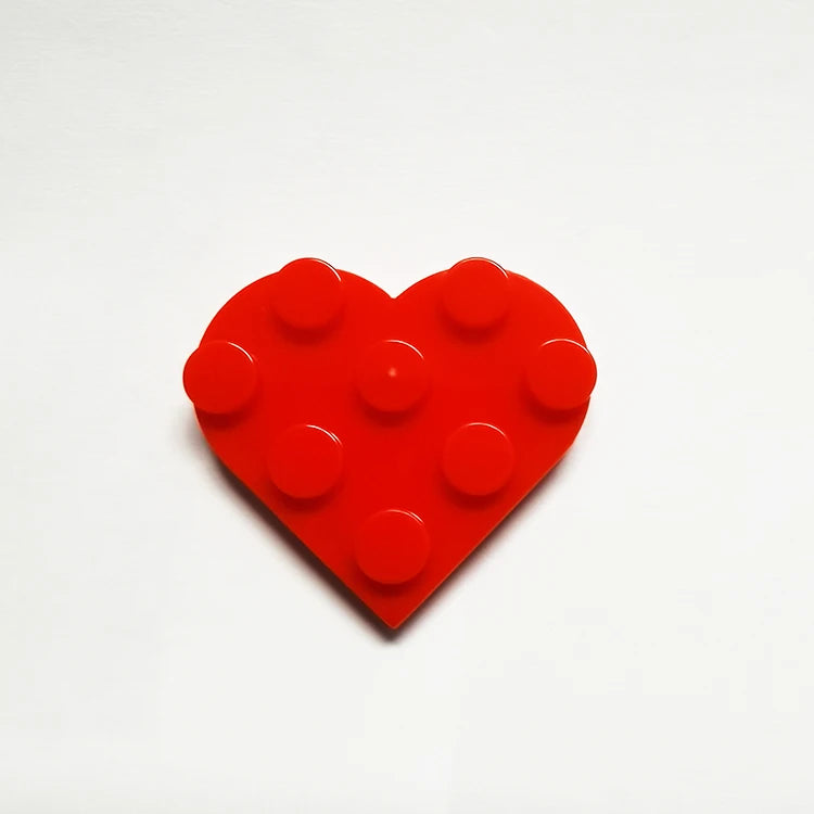 39613 Plate, Round 3 X 3 Heart/Plate, Round 6 X 6 Heart MOC Masterpieces Compatible Building Accessories Building Freedom 46342