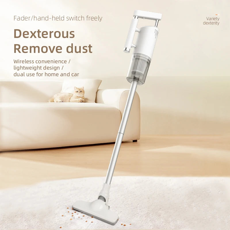 Household Handheld Vacuum Cleaner, Car Mounted Convenient Pet Hair Cleaning, Wireless High-power Intelligent Cleaning