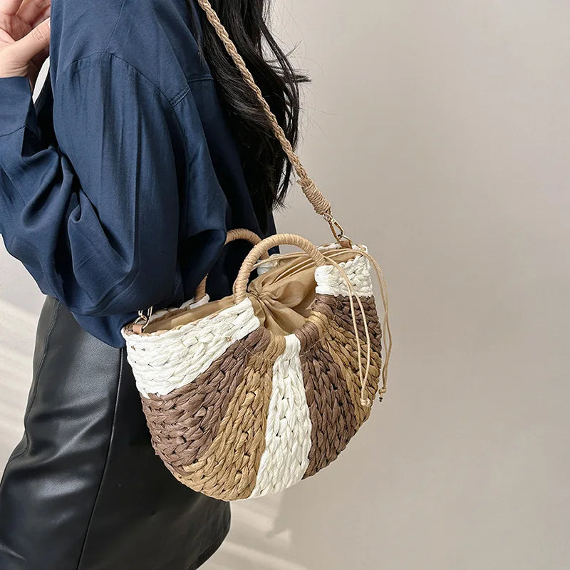 Hot Selling Sac a Main Femme Tote Straw Bag Woven Beach Bag Women Hand Bags for Summer