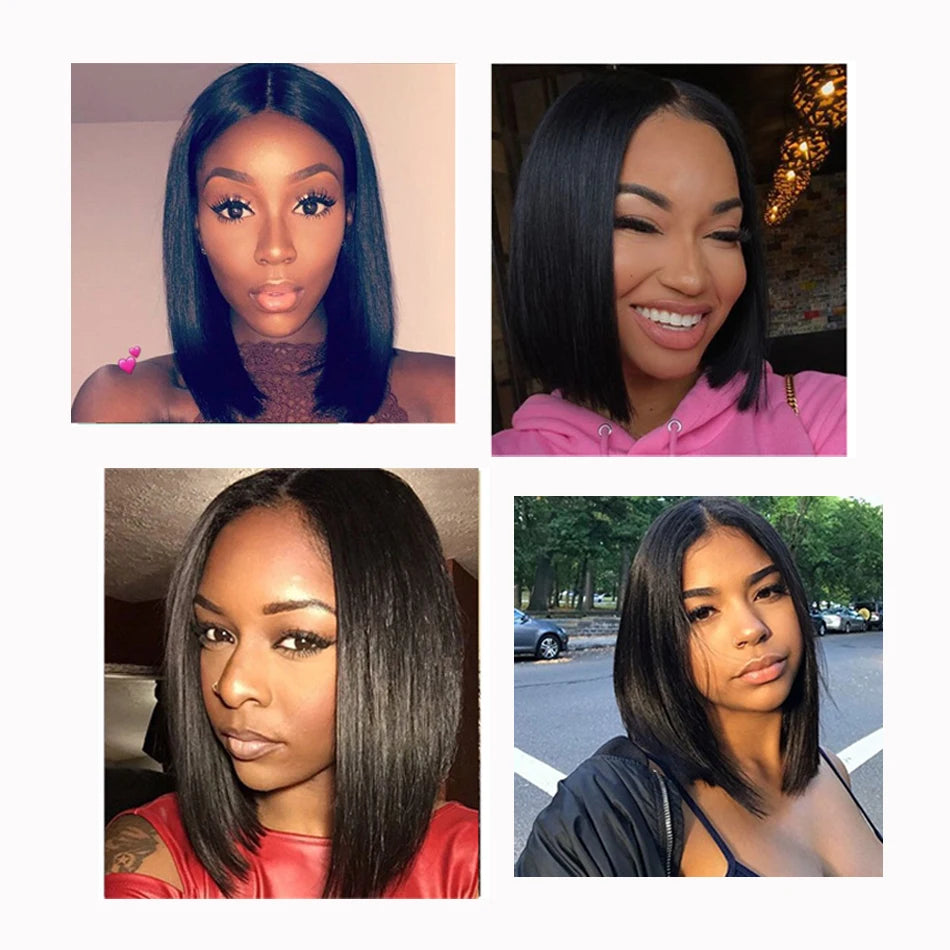 Bob Wigs Human Hair 13x4 Full Frontal Wigs For Women Lace Front Human Hair Wigs Straight Brazilian Human Hair Short Bob Wigs