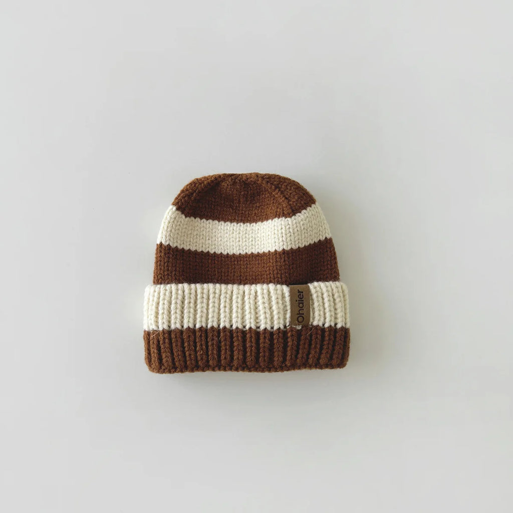 2024 High Quality Warm Baby Kids Toddler Boy Autumn Winter Stripe Baby Knitted Hats Kids Girls Boys Beanies Hat for Kids