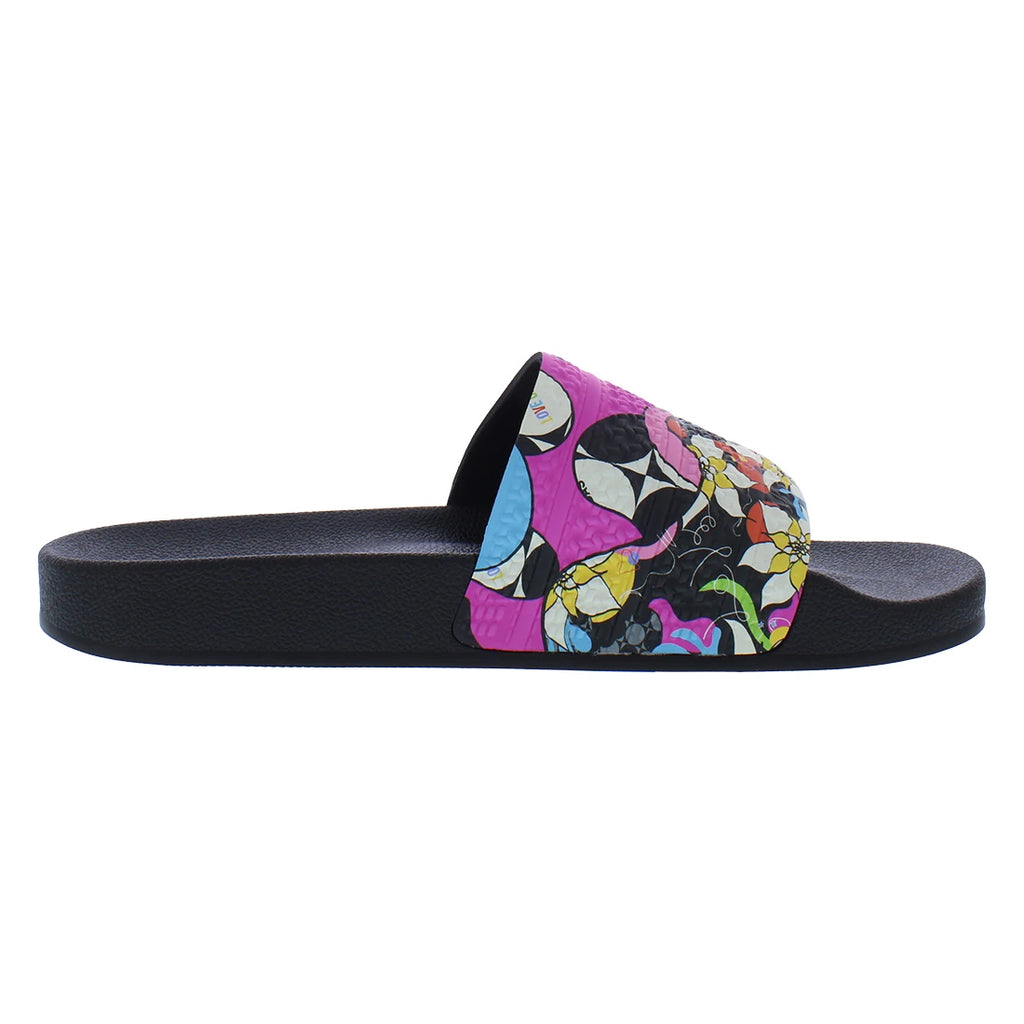 For Adilette Pride Slide Mens Shoes Core Black/Off White 100% Authentic Model MSS-ID7513