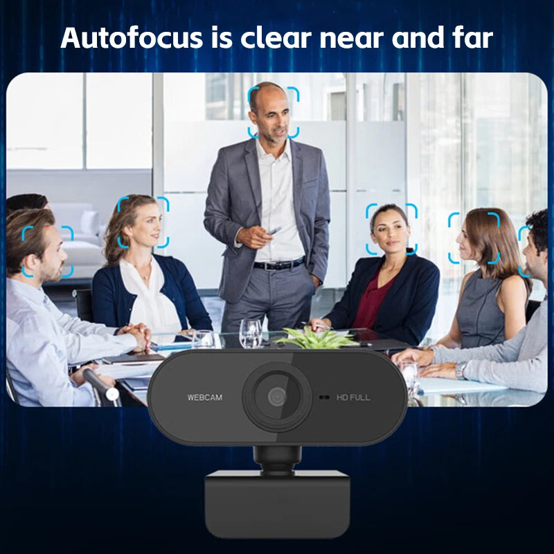 Mini Full HD 1080P USB Web Camera with Microphone for Laptop/Desktop-Live Streaming & Video Conference