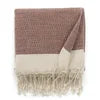 High Quality Modern Vintage Style Turkish Tassel Design Bed Blanket Wholesale Cotton Blanket