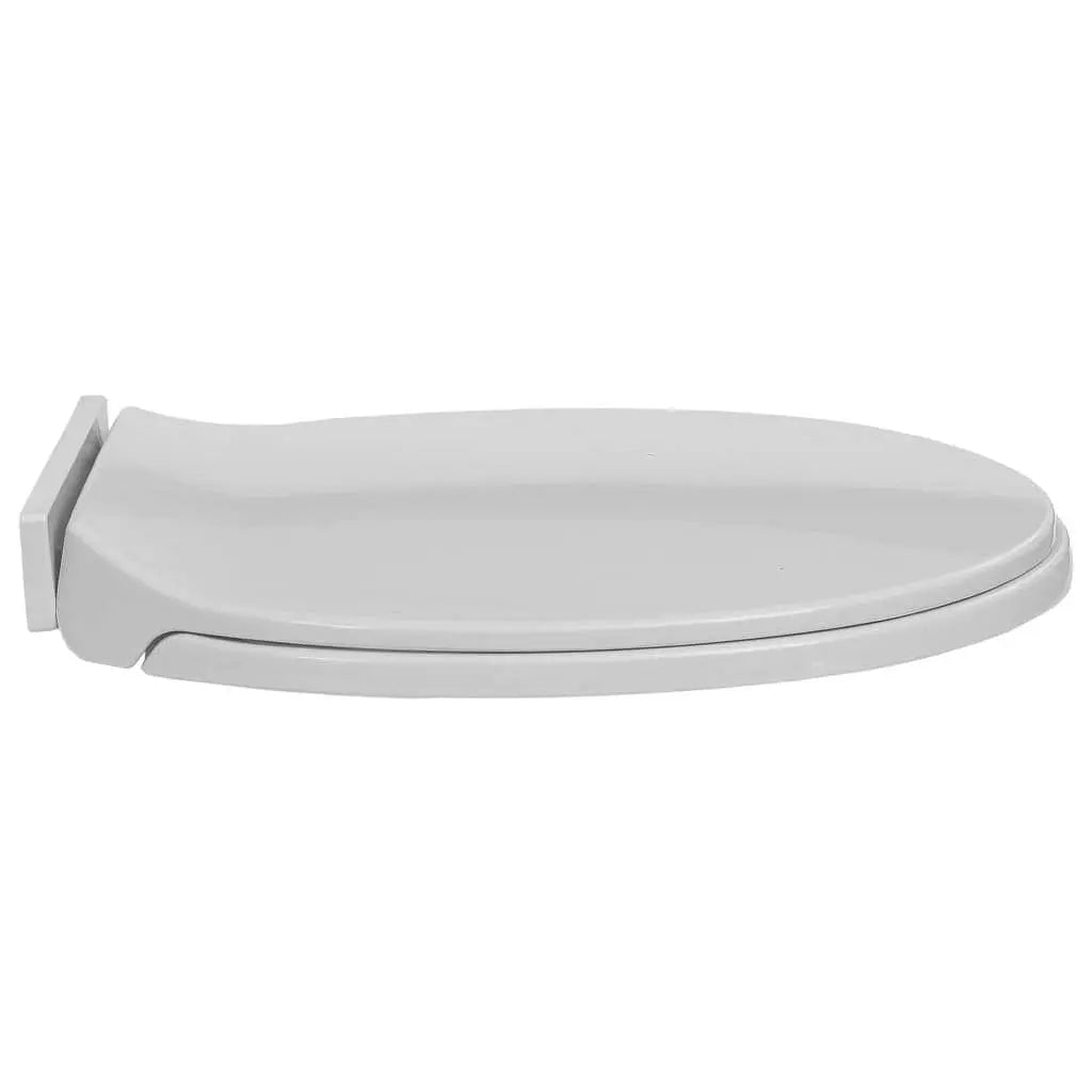 W2B VidaXL Modern Light Grey Oval Toilet Seat Cover Quick Release Soft-Close Electronic Bidets PP UF Material for Home Bathroom