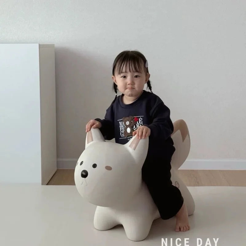 Jumping Toy Horse Jump Fox Bouncy Horse Toys Ride on Toy Animal Hopper Custom PVC Inflatable Toy Outdoor Toys for Kids Wholesale