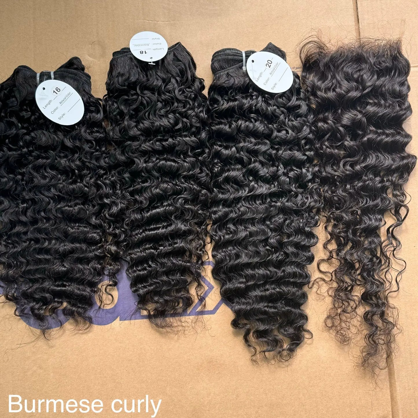 Premium Burmese Curly Virgin Remy Hair Extensions - 100% Natural Black Human Hair Bundles