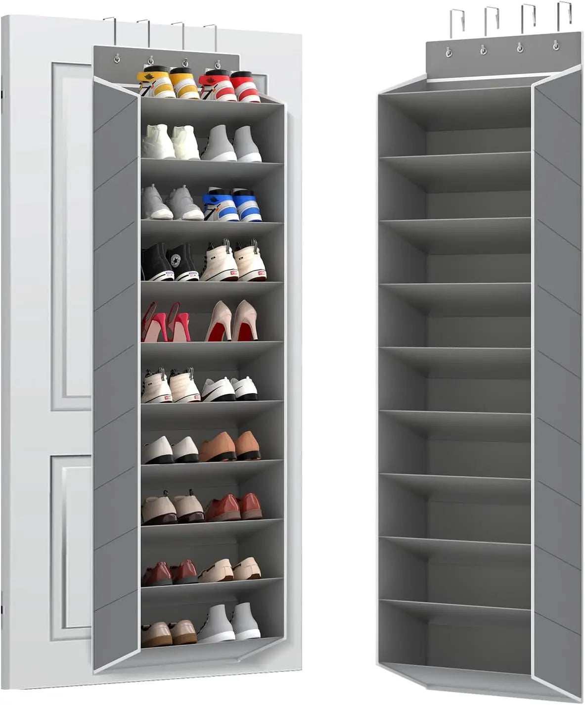 10 Tiers Large Size Over the Door Shoe Organizer Storage Hanging Shoe Rack for Door Shoe Organizer Holder for Sneakers and Boots