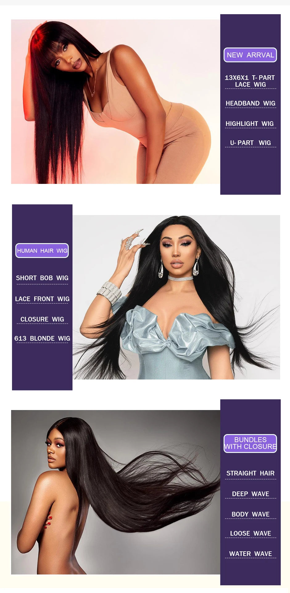 ISEE HAIR Malaysian Straight Hair Bundles 100% Human Hair Extension Natural Color 3/4 Bundles Straight Hair Weaves