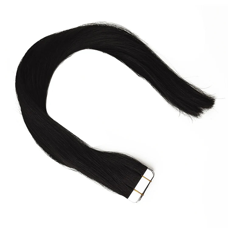 In Stock Tape in Hair Extensions Human 20 Inch Remy  Black Color Hair for Woman
