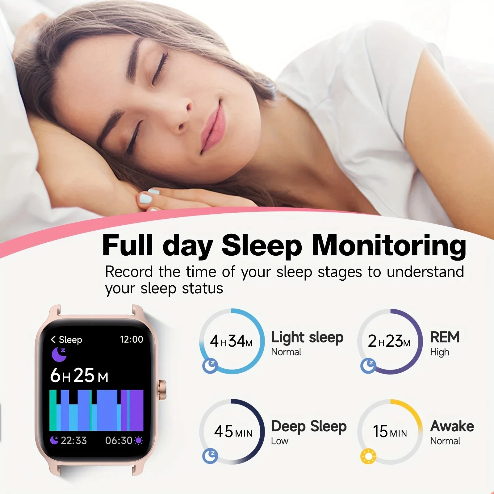 Valentine's Day Gift, FAWEIO Women's Smartwatch, Men's Wireless Calling,1.8-inch HD Touchscreen,Fitness Tracker,100+Sports Modes