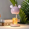 Cute Korean Room Decor Cartoon Candle Warmer Lamp Aroma Lamps Bedside Table 110-230V Melting Indoor Lighting Lights