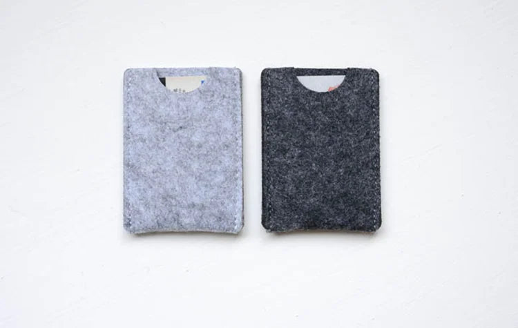 Women's Large Capacity Felt Card Holder Set Simple Fresh Style Storage Bags for Bedding and Card Storage for Living Room