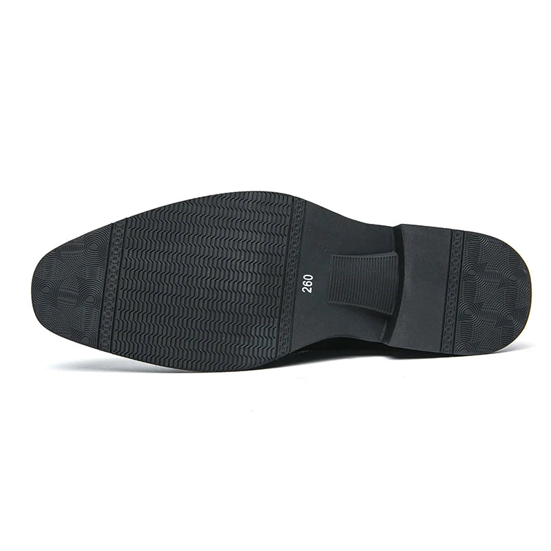 New Genuine Leather Dress Shoes Business Dress Shoes Formal Occasion Buckle Pointed Toe Men's Work Shoes Low Price Factory Oem