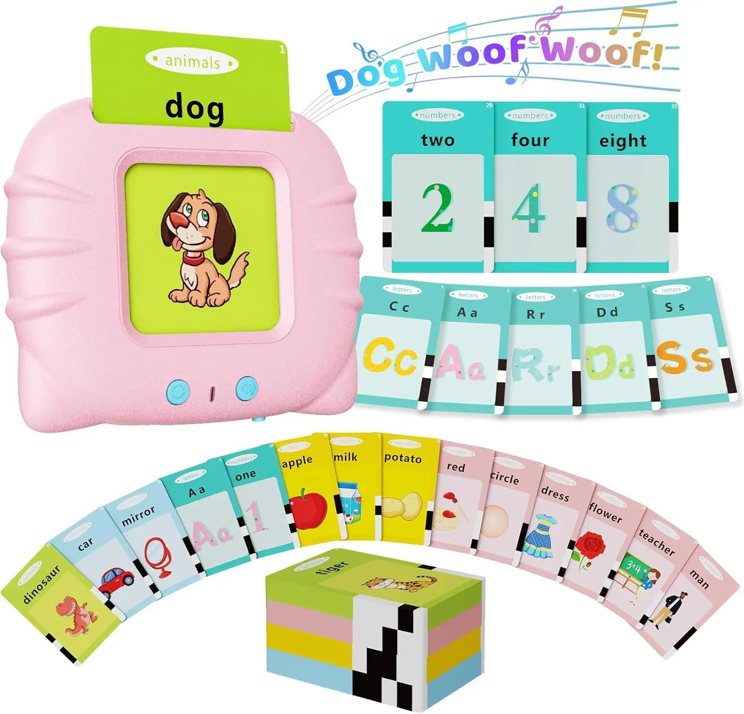 Include 112 Content Flashcard Card Learning for Baby Kids Children Electronic Educational Flash Card