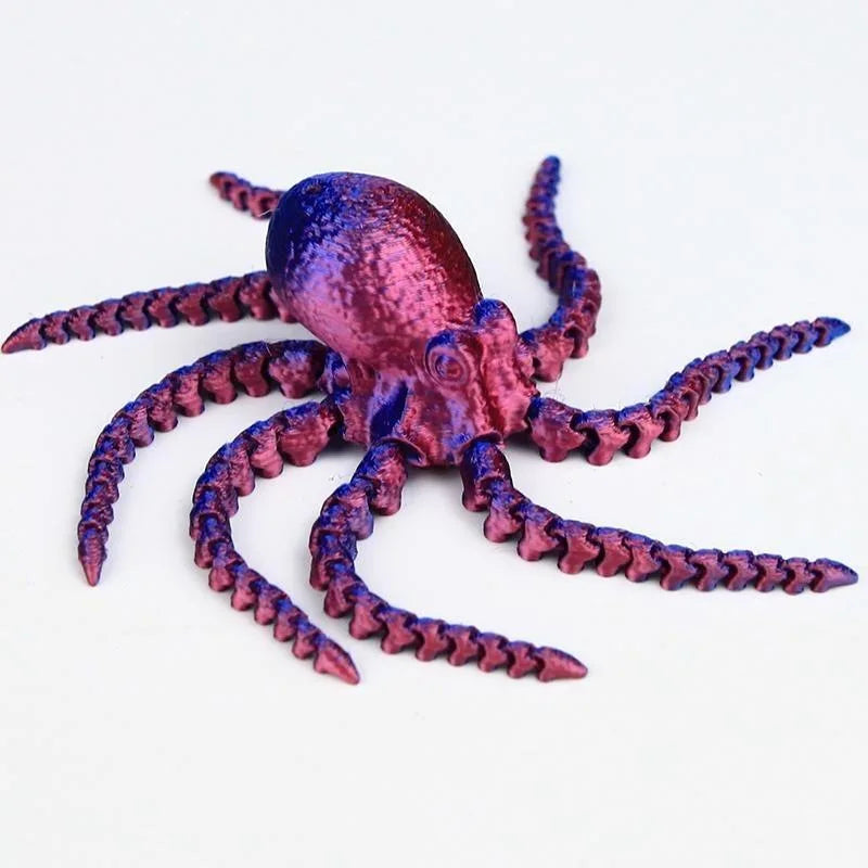 Wholesale 3D Printed Octopus Squid Animal Models with Movable Joints Customizable OEM Children's Toys Made of Plastic