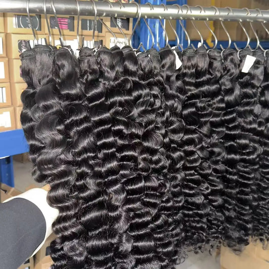Wholesale burmese raw kinky curly hair weave bundles unprocessed raw virgin  hair loose deep water straight human hair bundles
