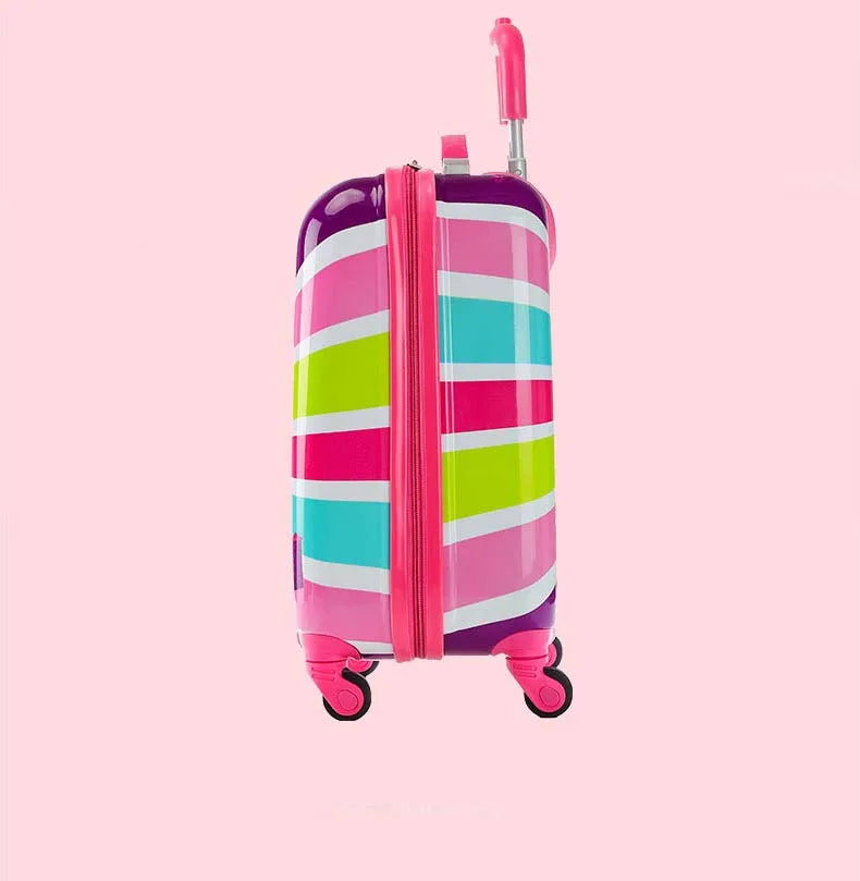 New Listing Cartoon Images 18 Inch PC Kids Luggage Custom Design Travel Trolley Children Suitcase 3D Print Kids Trolley Bag Set
