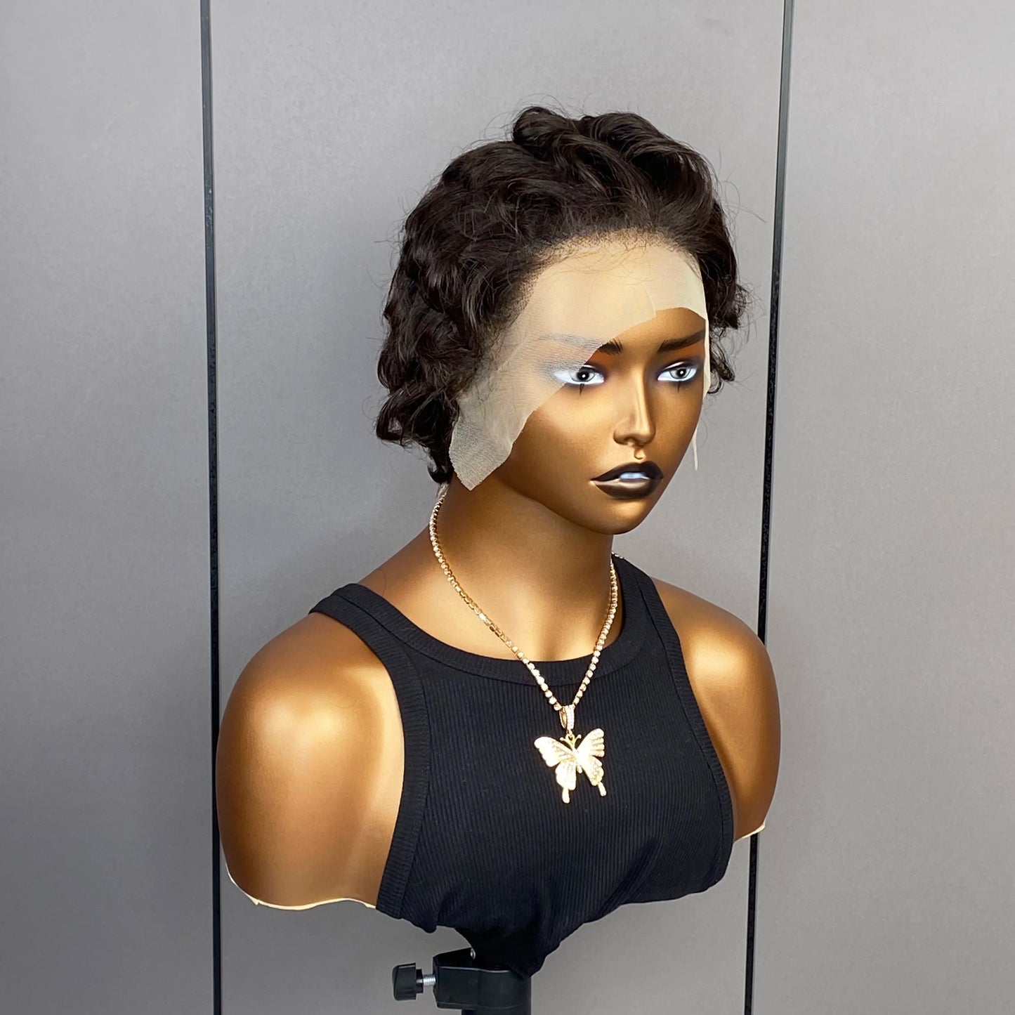 New Pixie Cut Short Curly Human Hair Wig 13x4 Lace Front Wigs Brazilian Bob  Preplucked Natural Hairline Full Frontal Wig