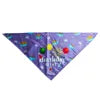 Tanpopo Hot Sale Bibs Scarf Polyester Dog Bandana Custom Wholesale Pet Birthday Party Cosplay Supplies Lovely Print Decoration