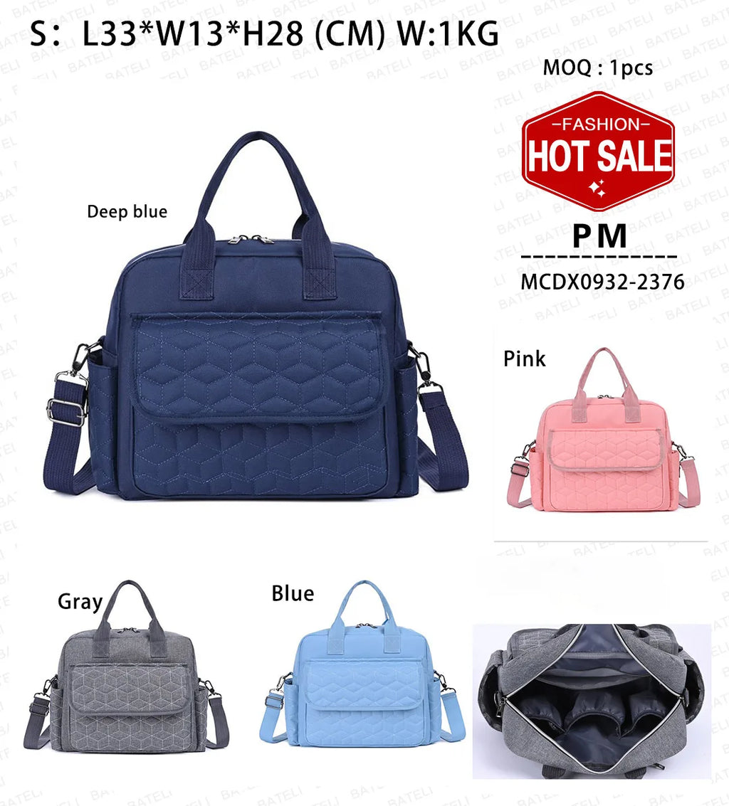 Leisure Multi-function Oxford Waterproof Mommy Bag Large Capacity Diaper Bag OEM Customized Organizer Logo Style