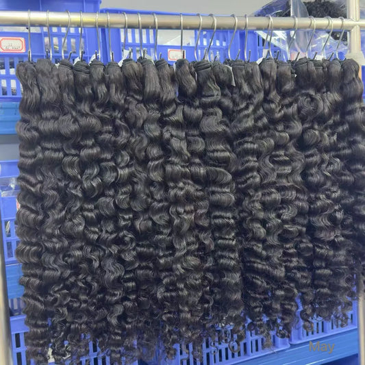 Raw Vietnamese Burmese Curly Human Hair Bundles Cambodian Hair Natural Wave Hair Bundle Vendors
