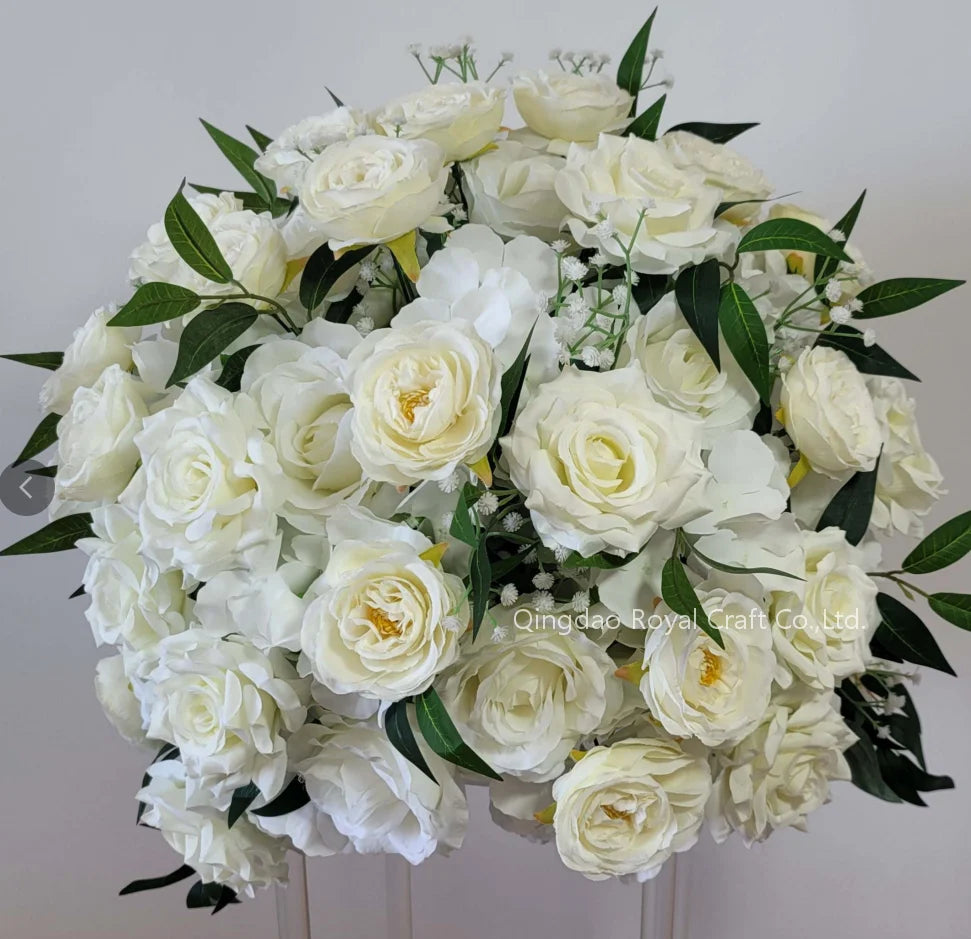 Luxury Wedding Table Candelabra Flower Centerpieces Artificial Flower Arrangement Ball for Display Drops