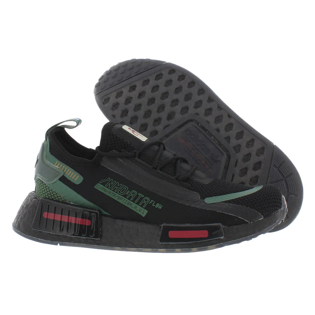 For Originals NMD_R1 MSS-GX6791 Spectoo Men's Fashion Sneakers Core Black/Green Oxide/Bliss Upper Knit Eva Insole | 100%
