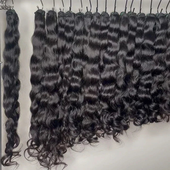 Unprocessed Raw Virgin Human Hair Bundle Cambodian Natural Wavy Cuticle Aligned Hair Double Weft Raw Burmese Kinky Curly Hair