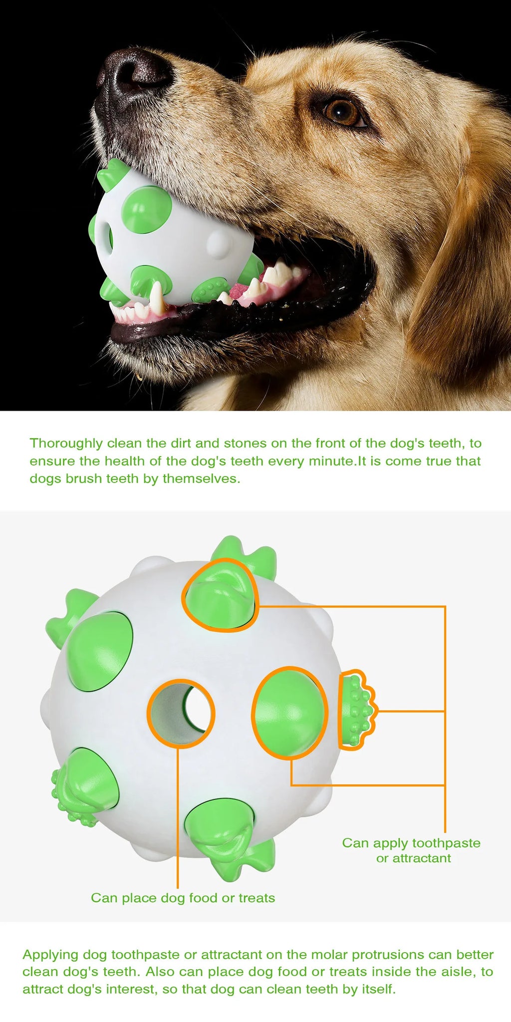 Funland Modern Eco-Friendly Waterproof Natural Rubber Dog Pet Chew Ball Toy for Outdoor Training Carton