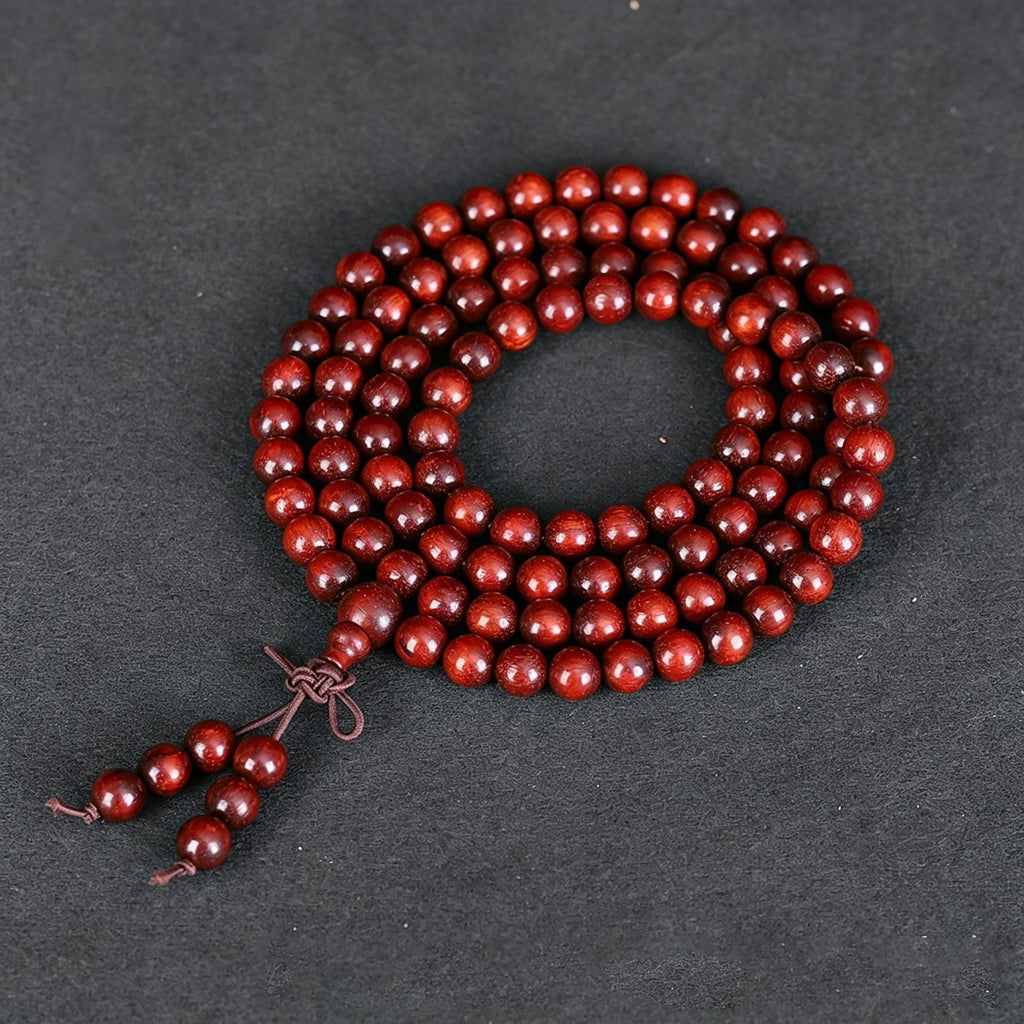 Zambian Blood Sandalwood Buddhist Bead Bracelet, Old Material, Small-Leaf Rosewood, High-Density Golden Star, Wholesale Prayer Bead Wooden Bracelet, Cultural and Artistic Crafts Manufacturer