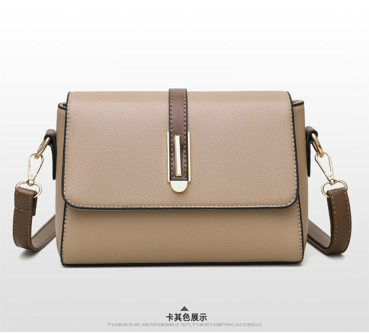 Small Square Bag for Women 2026 New Fashion Soft Leather Women's Shoulder Crossbody Bag Pure Color High-Quality Texture Middle-Aged Mom Bag