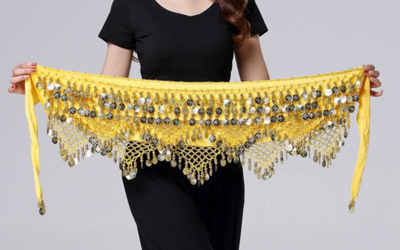 Belly Dance Waist Chain Indian Dance Dance Waist Seal Oriental Dance Belt Waist Towel Performance Clothing Practice Performance Accessories Hip Towel
