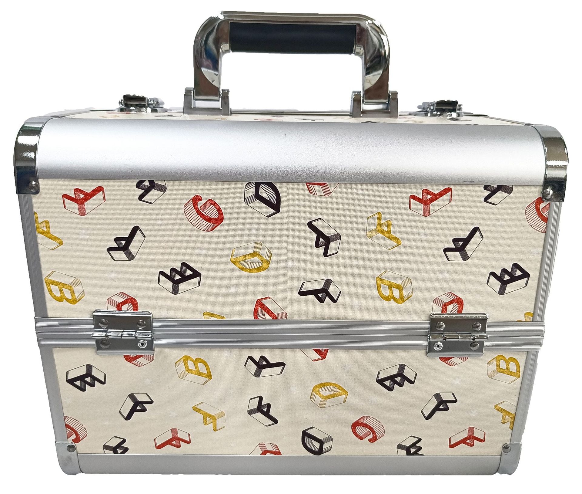 Manufacturer's Ready-Made Wholesale and Retail Professional Makeup Box, Beauty and Manicure Box, Double-Layer Large-Capacity Portable Makeup Box