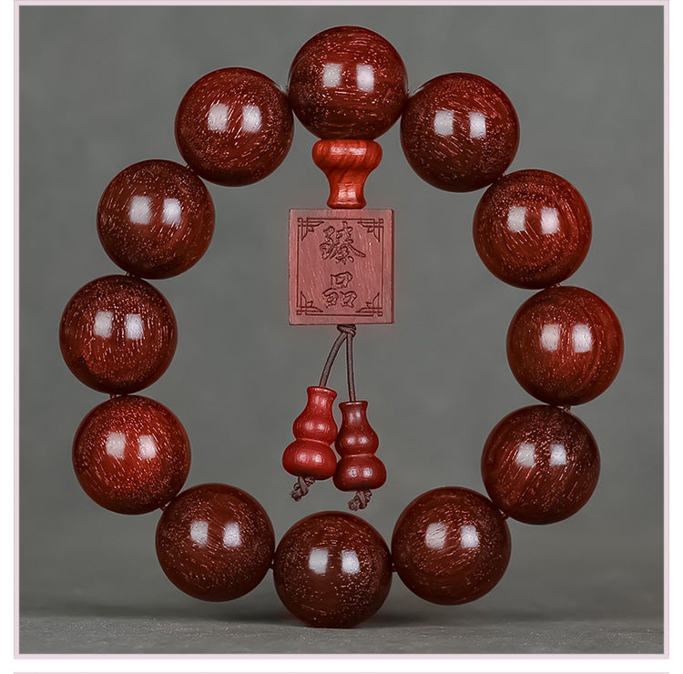Zambian Blood Sandalwood Buddhist Bead Bracelet, Old Material, Small-Leaf Rosewood, High-Density Golden Star, Wholesale Prayer Bead Wooden Bracelet, Cultural and Artistic Crafts Manufacturer