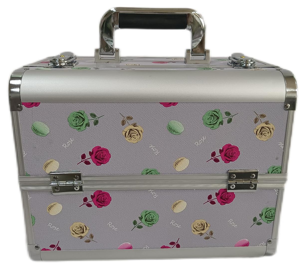 Manufacturer's Ready-Made Wholesale and Retail Professional Makeup Box, Beauty and Manicure Box, Double-Layer Large-Capacity Portable Makeup Box