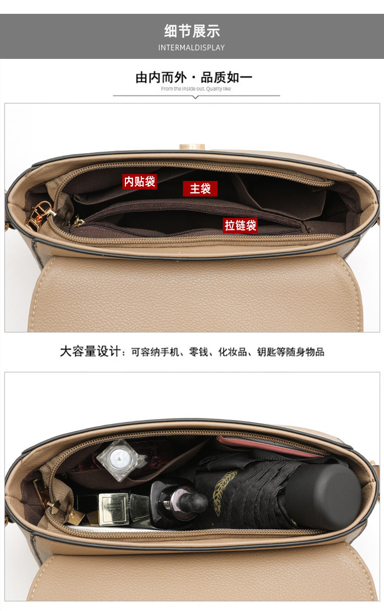 Small Square Bag for Women 2026 New Fashion Soft Leather Women's Shoulder Crossbody Bag Pure Color High-Quality Texture Middle-Aged Mom Bag
