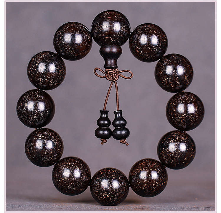 Zambian Blood Sandalwood Buddhist Bead Bracelet, Old Material, Small-Leaf Rosewood, High-Density Golden Star, Wholesale Prayer Bead Wooden Bracelet, Cultural and Artistic Crafts Manufacturer
