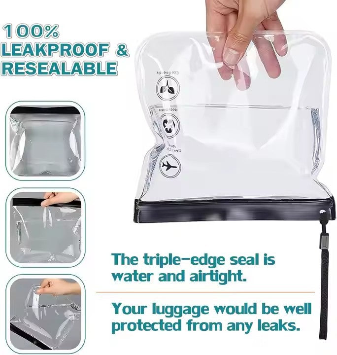 Transparent Eva Travel Use Waterproof Flight Makeup Waterproof Women's Reusable Airport Security Wash