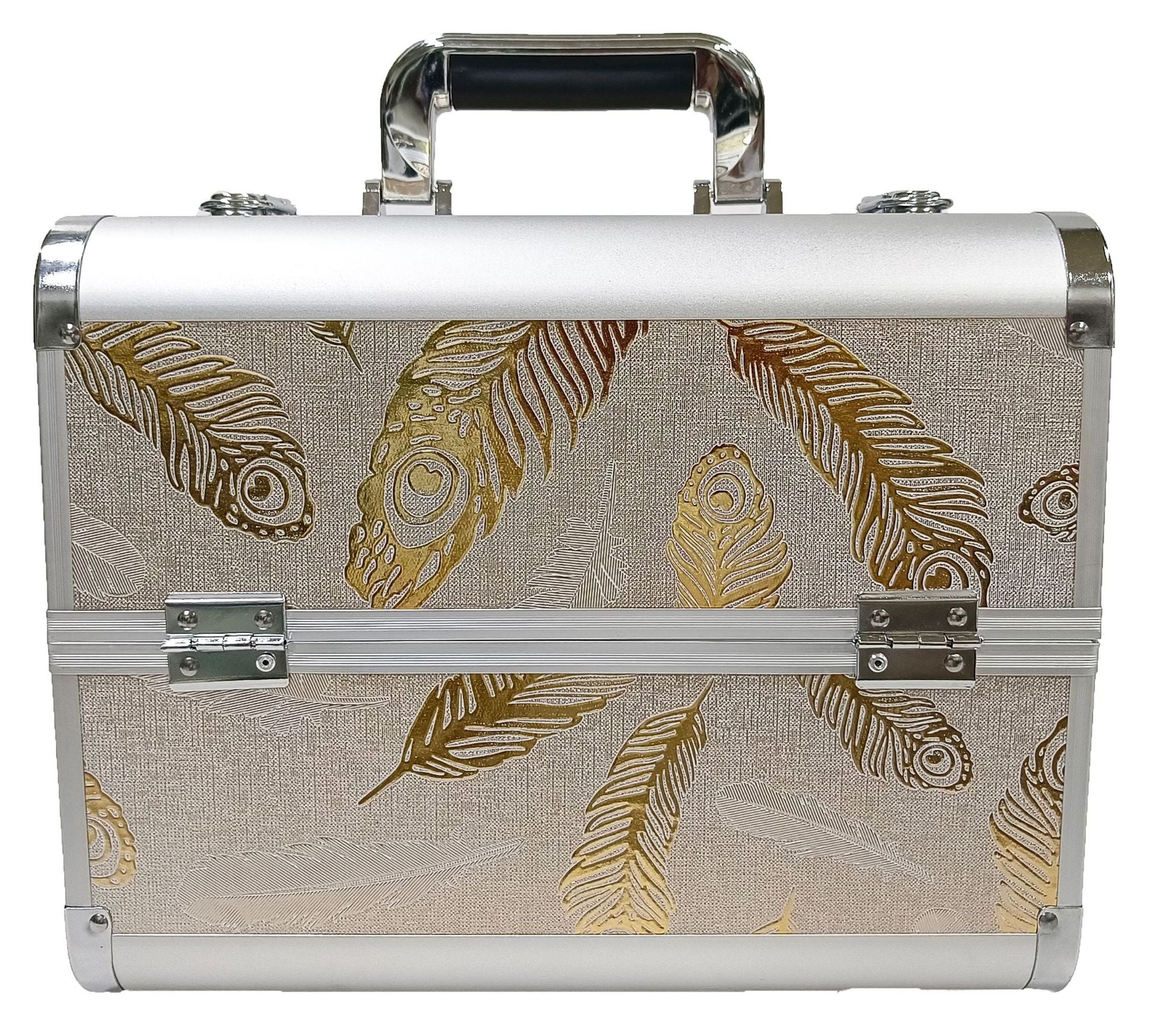 Manufacturer's Ready-Made Wholesale and Retail Professional Makeup Box, Beauty and Manicure Box, Double-Layer Large-Capacity Portable Makeup Box