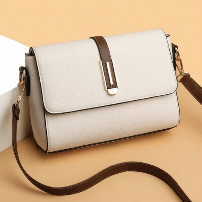 Small Square Bag for Women 2026 New Fashion Soft Leather Women's Shoulder Crossbody Bag Pure Color High-Quality Texture Middle-Aged Mom Bag