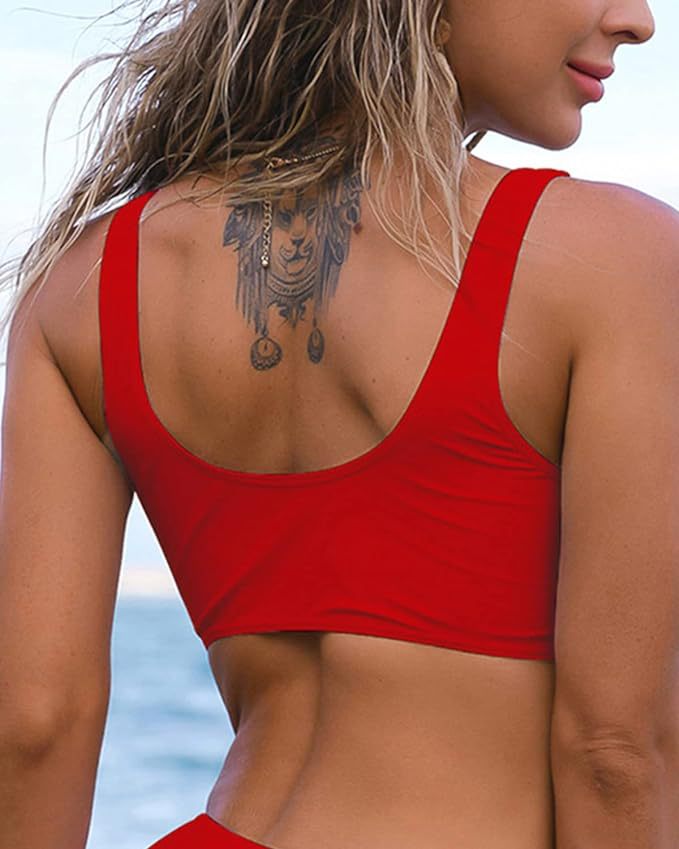 Foreign Trade Amazon Explosions Women's Front Kink Bikini Top V-Neck Push-up Padded Swimsuit Top Swimsuit