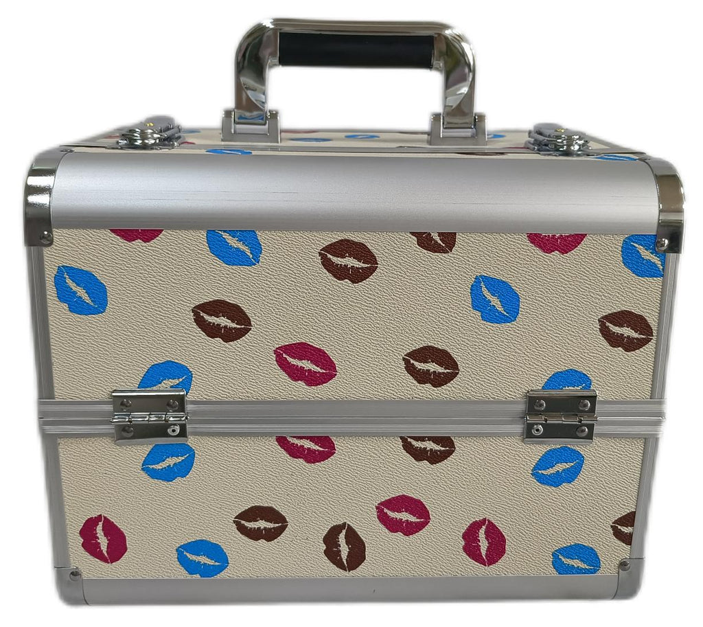 Manufacturer's Ready-Made Wholesale and Retail Professional Makeup Box, Beauty and Manicure Box, Double-Layer Large-Capacity Portable Makeup Box