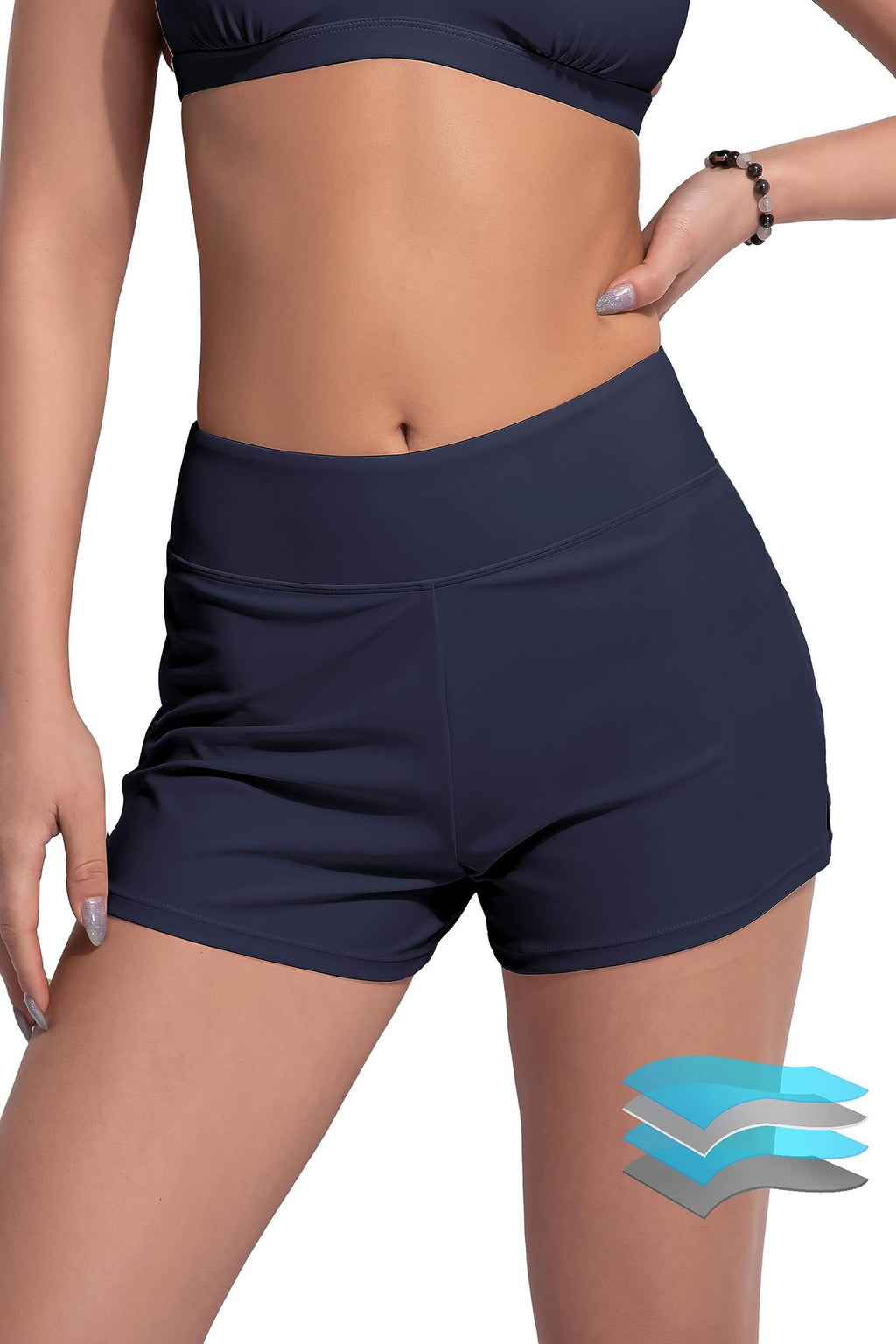 Summer Bag Hip Slim-fit Elastic Yoga Fitness Sports Beach Swimming Flat Angle Menstrual Pants with Briefs