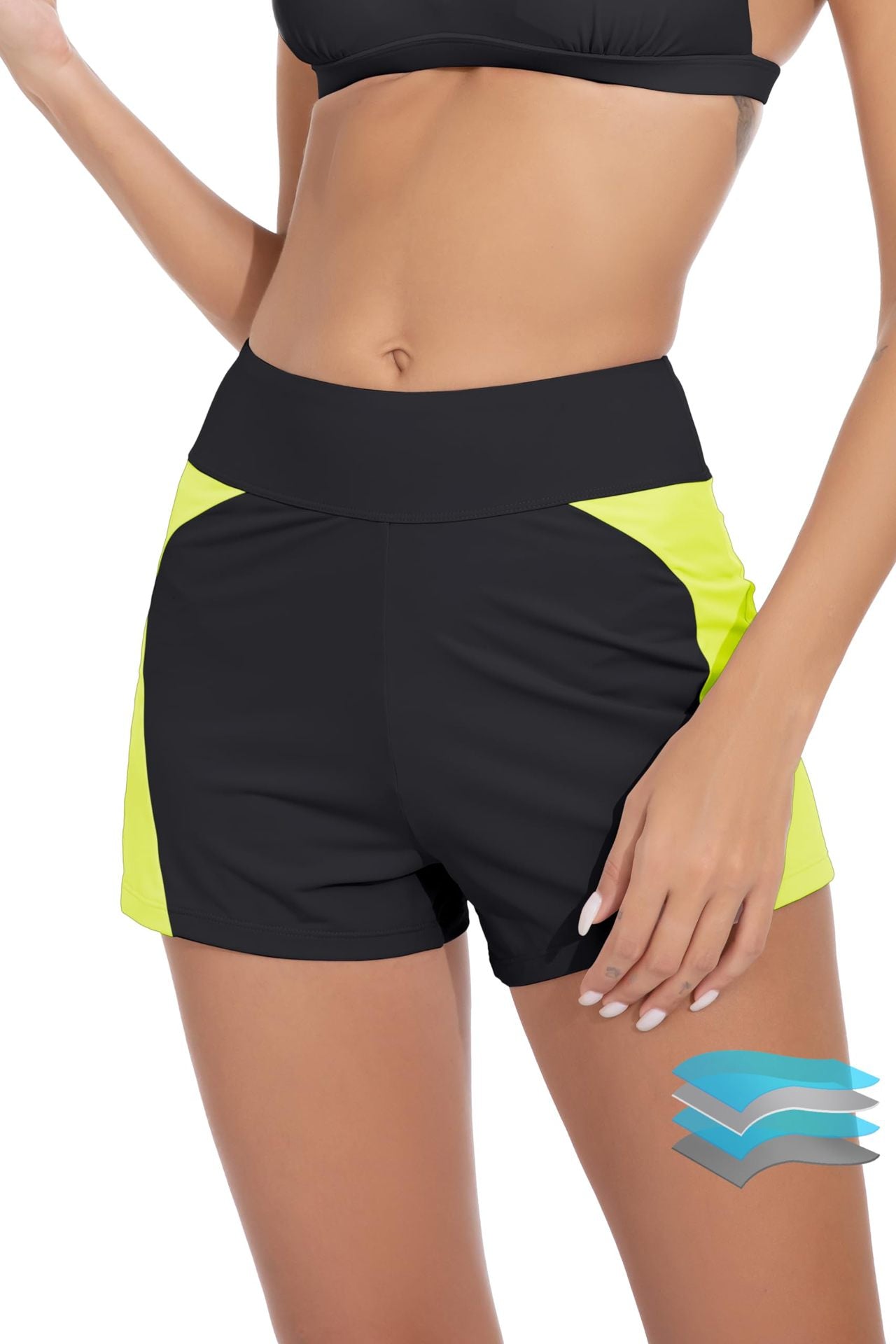 Summer Bag Hip Slim-fit Elastic Yoga Fitness Sports Beach Swimming Flat Angle Menstrual Pants with Briefs