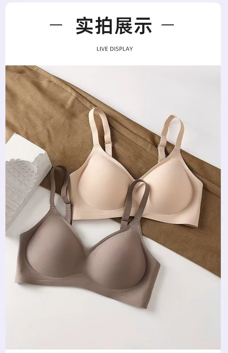 Hand-held fixed cup extended large seamless underwear women's small breast gathered accessory breast anti-sagging soft support bra