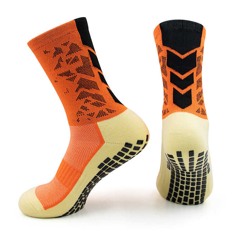 Spring and Summer Adult Professional Football Socks, Training Non-Slip Socks, Towel Bottom Sports Socks, Mid-Tube Dotted Socks, Factory Wholesale